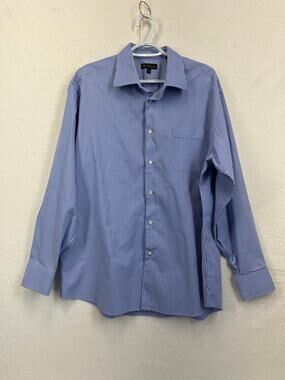 Ben Sherman Men's Long-Sleeve Pinstriped Dress Shirt SZ 17 34/35 (XL) NWOT